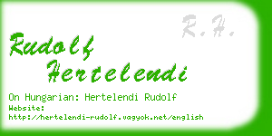 rudolf hertelendi business card